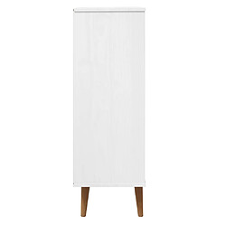 vidaXL Armoire à chaussures MOLDE Blanc 59,5x35x103 cm Bois de pin pas cher