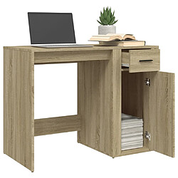 Acheter vidaXL Bureau Chêne sonoma 100x49x75 cm Bois d'ingénierie