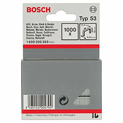 Bosch 1609200369 Agrafe à fil fin de type 53 11,4 x 0,74 x 18 mm 1000 pièces