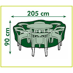 Avis Nature Housse de mobilier de jardin pour tables rondes 205x205x90 cm