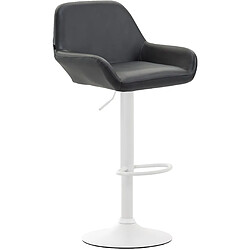 Non Tabouret de bar Braga simili cuir blanc 