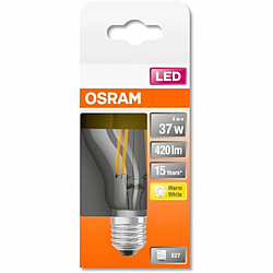 OSRAM Ampoule LED Standard clair filament Mirror or 4W=37 E27 chaud