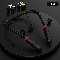 Universal Écouteurs Bluetooth sans fil 100 heures Écouteurs magnétiques de mouvement IPX5 Bouchons d'oreille imperméables Écouteurs de réduction du bruit(Le noir)