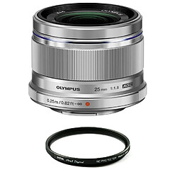 OLYMPUS 25MM F1.8 Silver + HOYA 46mm PRO 1D Protector 