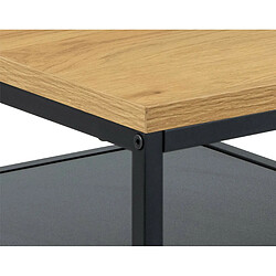 Lisa Design Salida - table basse - bois et métal noir - 90 cm