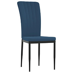 Avis Maison Chic Lot de 2 Chaises à manger,Chaise pour cuisine,Solide Structure Bleu Velours -MN53839