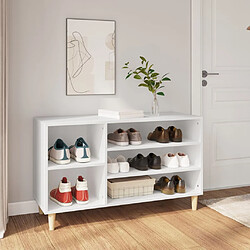 vidaXL Armoire à chaussures Blanc 102x36x60 cm Bois d'ingénierie 