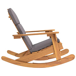 Acheter Maison Chic Chaise à bascule avec coussins | Fauteuil à bascule Rocking chair Adirondack bois massif d'acacia -GKD33052