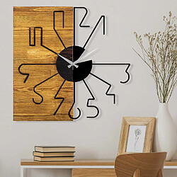 Hanah Home Horloge en bois et métal.