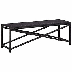 Maison Chic Banc de jardin | Banquette de jardin | Chaise Relax 120 cm Résine tressée Noir -MN25220