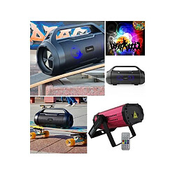 NEDIS Enceinte Portable Party Bluetooth Stéréo 60 W USB/ Micro SD Basses pures USB IPX5 TWS ETANCHE EXT + Laser à effets Multipoints à eff