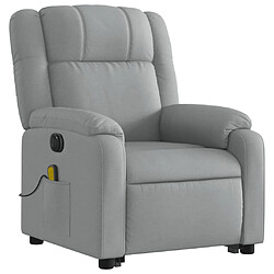 Avis Maison Chic Fauteuil Relax pour salon, Fauteuil inclinable de massage électrique Gris clair Tissu -GKD68452