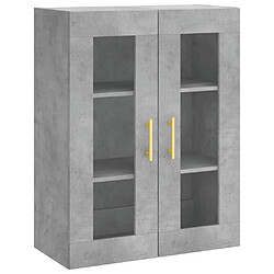 Maison Chic Buffet,Meuble de Rangement,commode pour salon,Cuisine Gris béton 69,5x34x180 cm Bois d'ingénierie -MN60124 pas cher