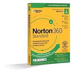 Logiciel Norton 360 standard 10go FR 1 utilisateur 1 appareil - 12 Mo STD RET ENR MM Logiciel Norton 360 Standard 10Go FR 1 Utilisateur 1 Appareil - 12 Mo STD RET ENR MM