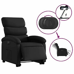 Maison Chic Fauteuil Relax pour salon, Fauteuil inclinable électrique noir similicuir -GKD86972 pas cher