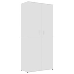 vidaXL Armoire à chaussures Blanc 80x39x178 cm Bois d'ingénierie