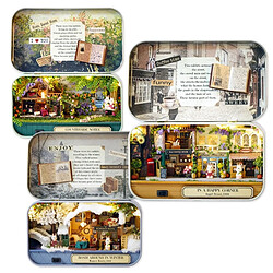 Wewoo Boîte de bricolage théâtre thème nostalgique scène miniature puzzle en bois jouet maison de poupée Q005 pas cher