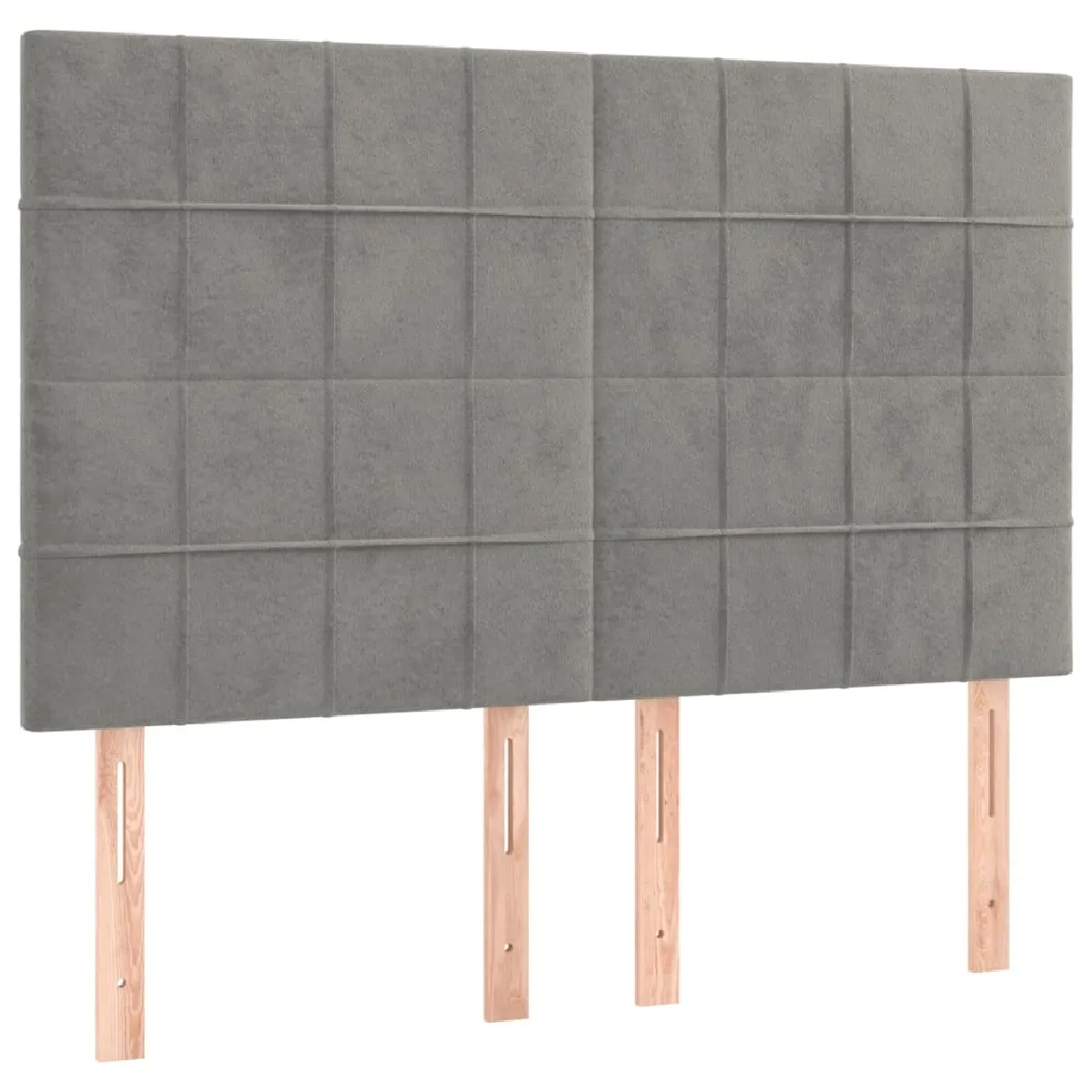 Acheter Maison Chic Tête de lit scandinave à LED,meuble de chambre Gris clair 144x5x118/128 cm Velours -MN15165