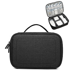 Wewoo Sacoche Sac de rangement pour câble de données chargeur de casque multifonctionSac de à couche uniqueTaille 12x5x26cm Noir 