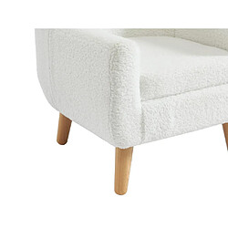 Vente-Unique Fauteuil pour enfant en tissu bouclette blanc CASORLA pas cher