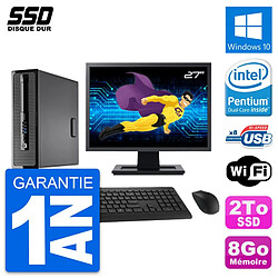 PC HP ProDesk 400 G1 SFF Ecran 27" Intel G3220 RAM 8Go SSD 2To Windows 10 Wifi - Occasion