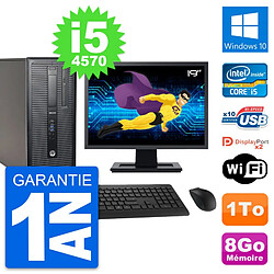 PC Tour HP EliteDesk 800 G1 Ecran 19" i5-4570 RAM 8Go Disque 1To Windows 10 Wifi - Occasion