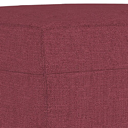 Acheter vidaXL Repose-pied Rouge bordeaux 60x50x41 cm Tissu