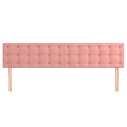 Avis Maison Chic Lot de 2 Têtes de lit design pour chambre - Décoration de lit Rose 100x5x78/88 cm Velours -MN21950