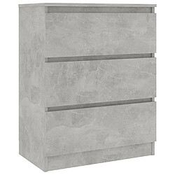 Maison Chic Buffet,Meuble de Rangement,commode pour salon,Cuisine Gris béton 60x35x76 cm Bois d'ingénierie -MN76631