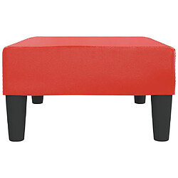 Avis vidaXL Repose-pied Rouge 78x56x32 cm Similicuir