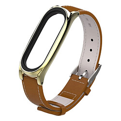 Wewoo Bracelet en cuir pleine fleur Mijobs pour bracelet Xiaomi Mi Band 3 à bracelets magnétiques sans vis Bracelet intelligent Remplacement des accessoires, hôte non inclus 