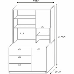 Avis The Home Deco Factory Buffet de cuisine en bois Chef.