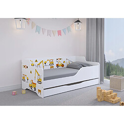 Kids Literie Lit Banquette Lilu 80 x 160 lilu camion Livré avec le sommiers et tiroir.