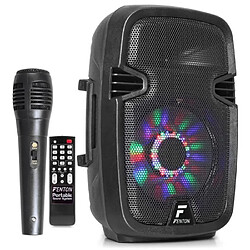 Avis Fenton SONO PORTABLE SUR BATTERIE, 8" SD/USB/MP3/BT, 1 MICRO MAIN FILAIRE, EFFET À LED, 300 W