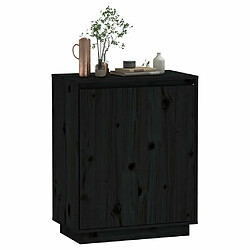 Acheter Maison Chic Buffet,Meuble de Rangement,commode pour salon,Cuisine Noir 60x34x75 cm Bois massif de pin -MN21130