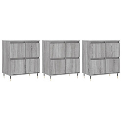 Maison Chic Ensemble de 3 Buffets,commode,console pour rangement Sonoma gris Bois d'ingénierie -MN28329