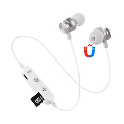 Wewoo Écouteur Bluetooth Oreillette à suspension F17 4.2prise en charge de la lecturede la musiquedu volume et des réponses argent 