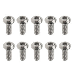 10 pièces gr1 alliage de titane à tête hexagonale boulon à tête boulons vis m3 x 8mm