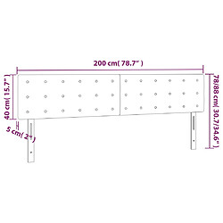 vidaXL Têtes de lit 2 pcs Vert foncé 100x5x78/88 cm Velours pas cher