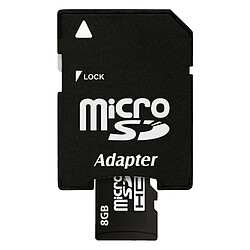 Carte mémoire Micro-SD 8Go classe 6 + Adaptateur SD - ImroCard