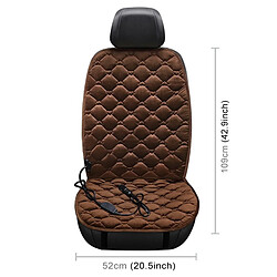 Wewoo Housse de coussin chauffant chauffante pour siège avant de voiture 12V chauffée en hiversiège unique café