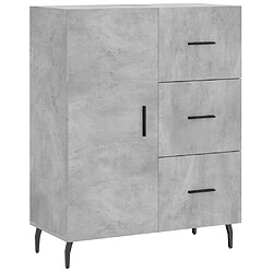 Maison Chic Buffet,Meuble de Rangement,commode pour salon,Cuisine gris béton 69,5x34x90 cm bois d'ingénierie -MN13937