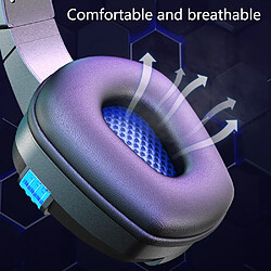 General Casque de jeu filaire, prise audio 0,1 pouce, coussinets en mousse à mémoire de forme, lumière LED, basses surround, léger, compatible avec PC, PlayStation, Xbox, Nintendo Switch.(rouge) pas cher