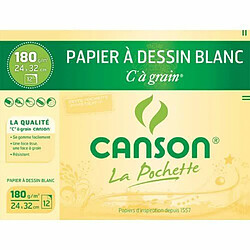 Canson - 27115 - Pochette de 10 feuilles de papier dessin - 224 g - A3