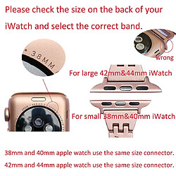 Wewoo Bracelet de montre en acier inoxydable serti de diamants pour Apple Watch séries 5 et 4 40 mm / 3 et 2 et 1 38 mm or pas cher