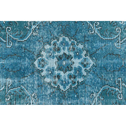 Avis Vidal Tapis de laine 282x178 turquoise Ultra Vintage