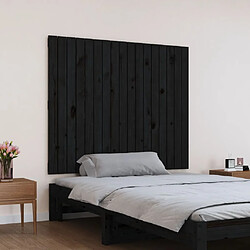 Avis Maison Chic Tête de lit scandinave pour lit adulte,Meuble de chambre murale Noir 108x3x90 cm Bois massif de pin -MN26673