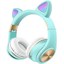 Universal Oreille de chat bluetooth casque lumineux sans fil (vert) 