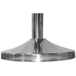 Poteau d'accueil inox chromé à tête ronde 95 cm - Bolero