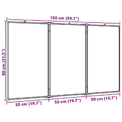 vidaXL Tableau blanc magnétique pliable 150x80x1,7 cm aluminium pas cher